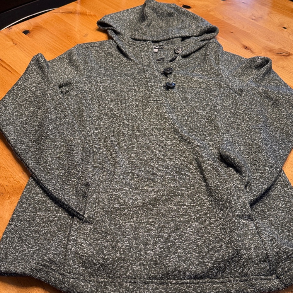Columbia Dark Green & Gray Fleece Hoodie Pullover